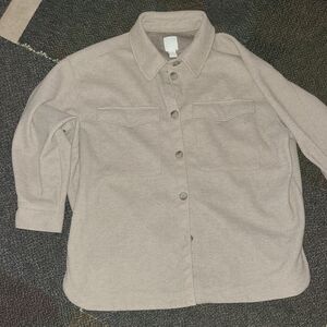 ADULT Beige Button-Up WOOL Jacket Like XXL